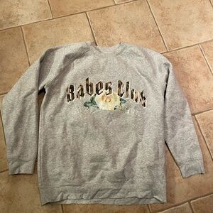 Brunette The Label Grey 'Babes Club' Sweater
